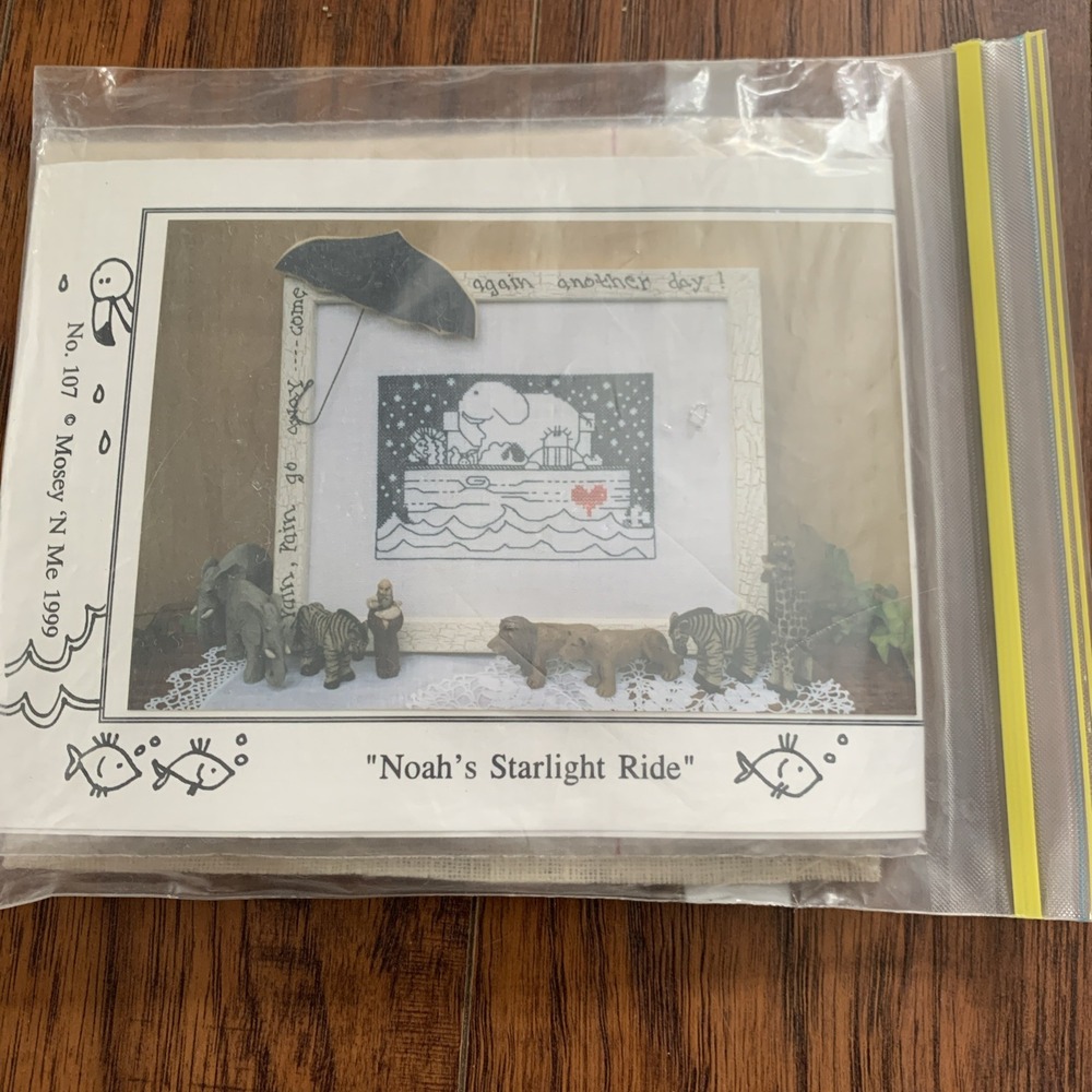 Noah's Starlight Ride Mosey‎ 'N Me 1999 Cross Stitch Kit New